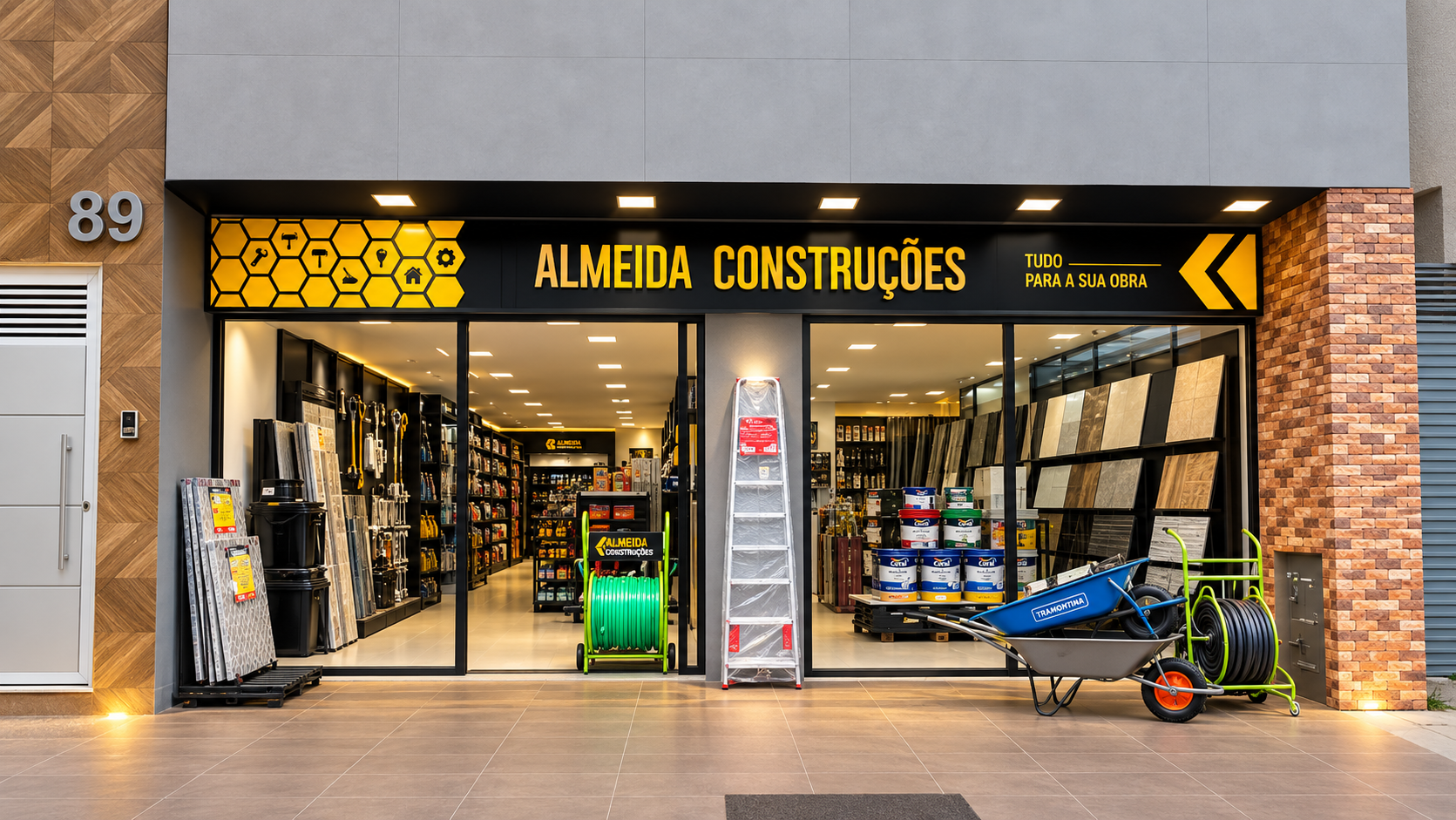 Fachada da Almeida Construções